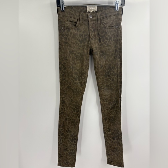 Current/Elliott Women's Ankle Skinny Coated Jeans Army Dirty Paws size 23 - Picture 2 of 15